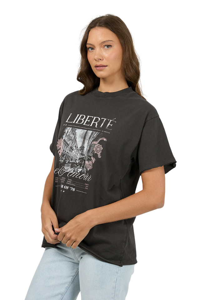 Atlas Relaxed Tee - Washed Black