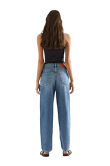 Avril Low Slouchy Wide Leg Jean - Moment Mid Blue