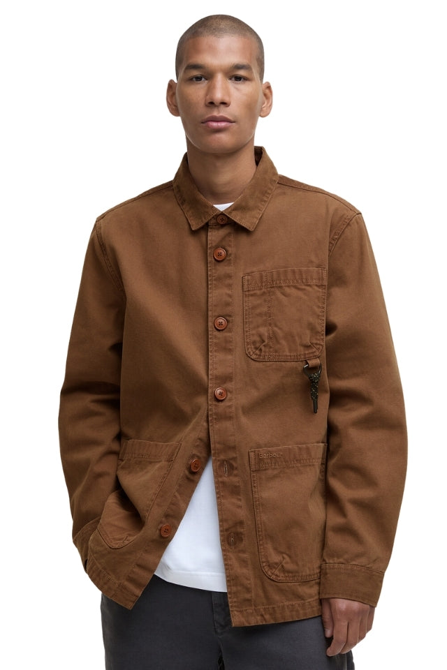Bowland Garment Dyed Overshirt - Umber