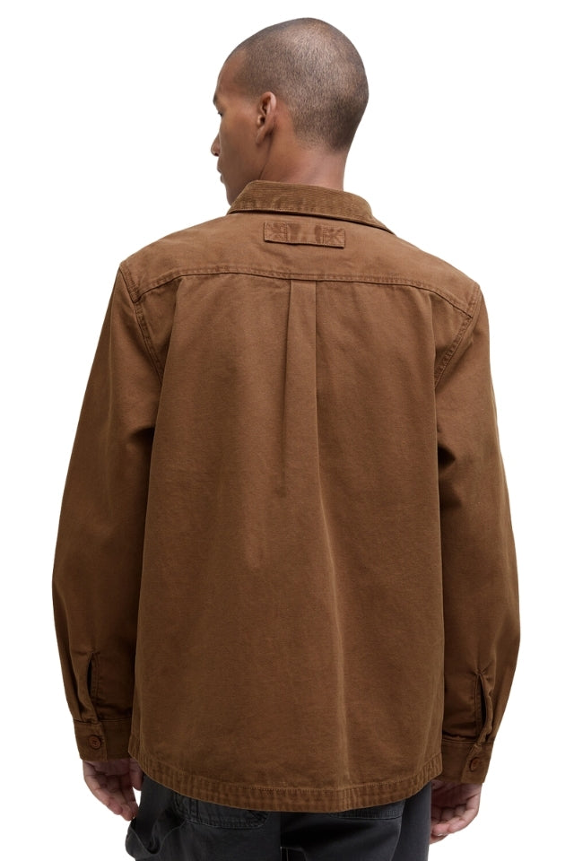 Bowland Garment Dyed Overshirt - Umber