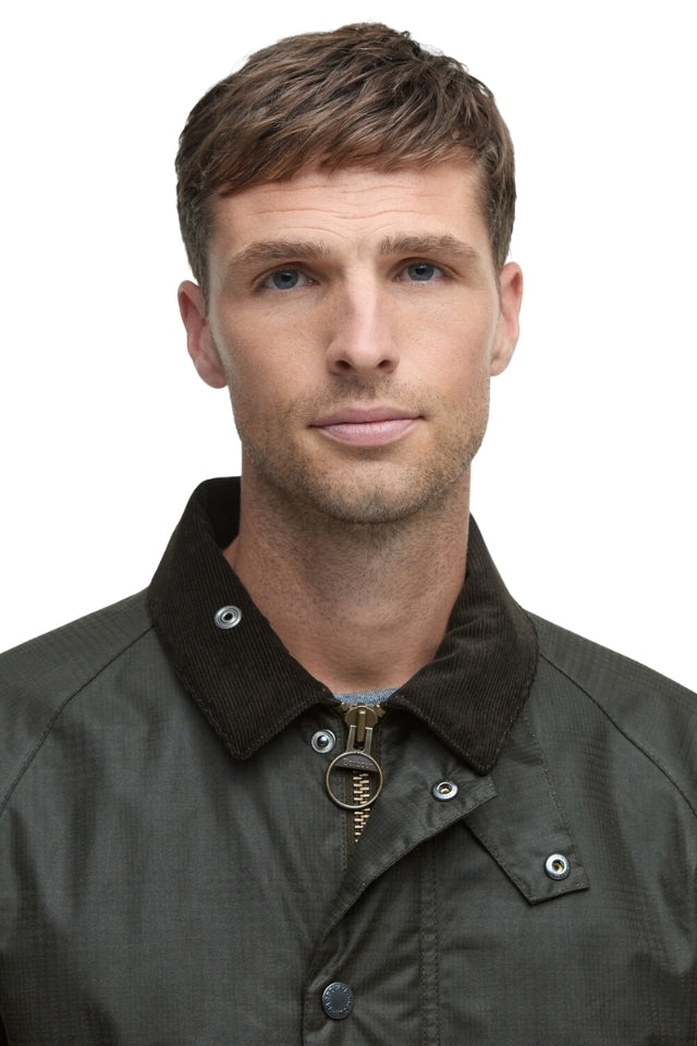 Modern Beaufort Check Wax Jacket - Olive Check