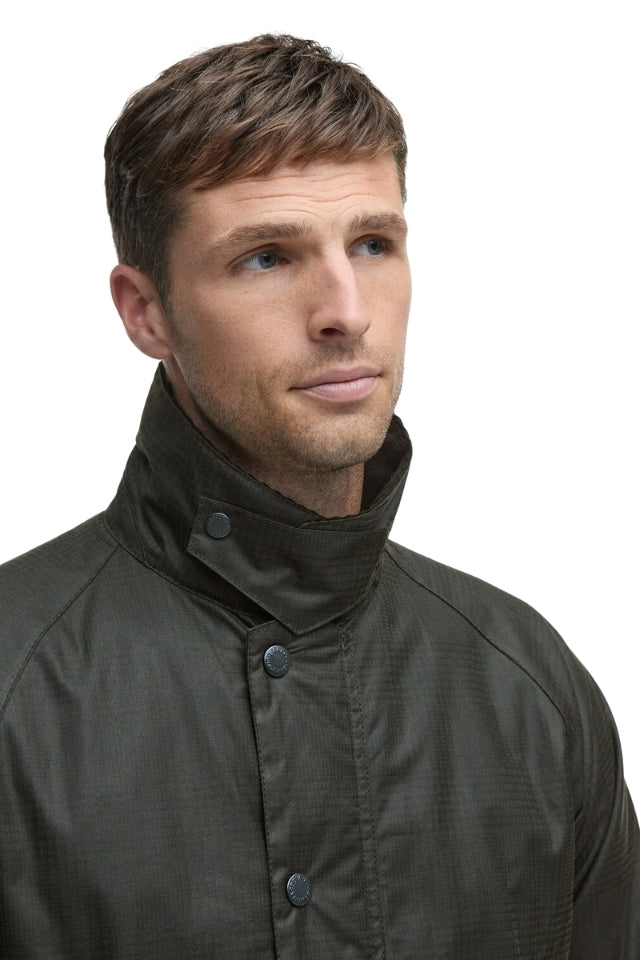 Modern Beaufort Check Wax Jacket - Olive Check