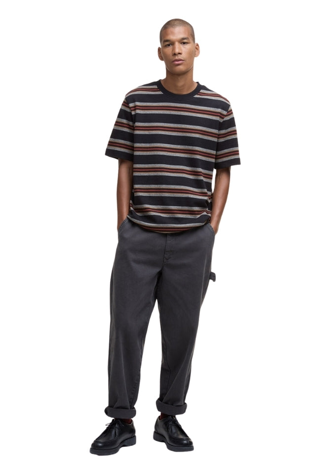 Sandwick Relaxed Striped T-Shirt - Black