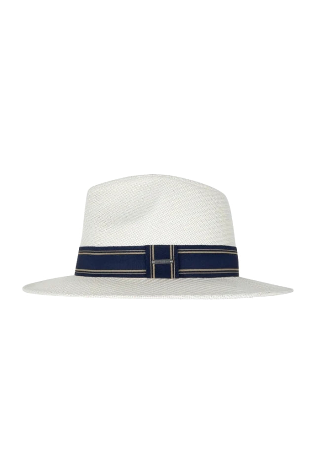 Beaumont Mens Safari Fedora - Off White