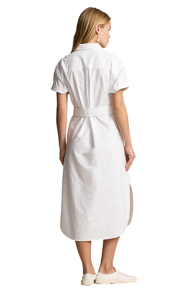 Belted Oxford Shirt Dress