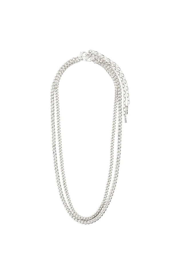 Blossom Recycled Curb Chain Necklace 2-in-1