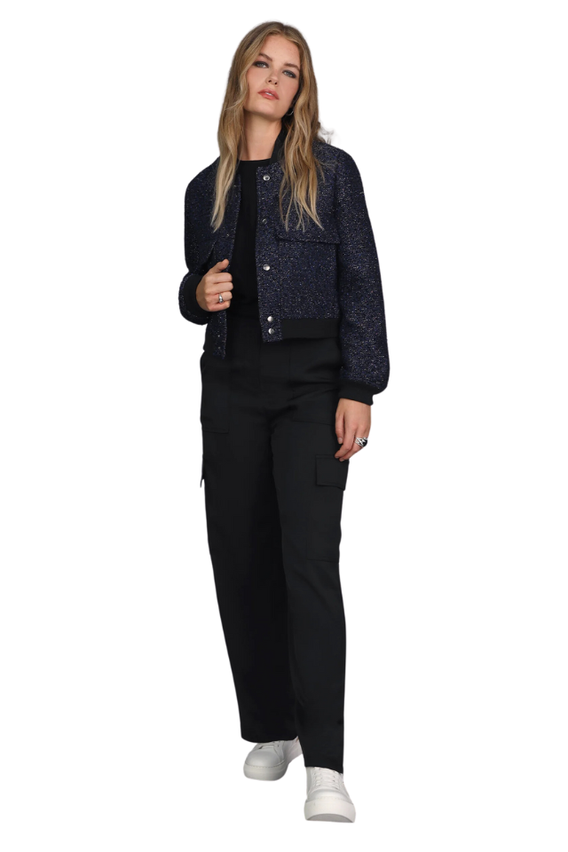 Boucle Cargo Bomber - Ink Black