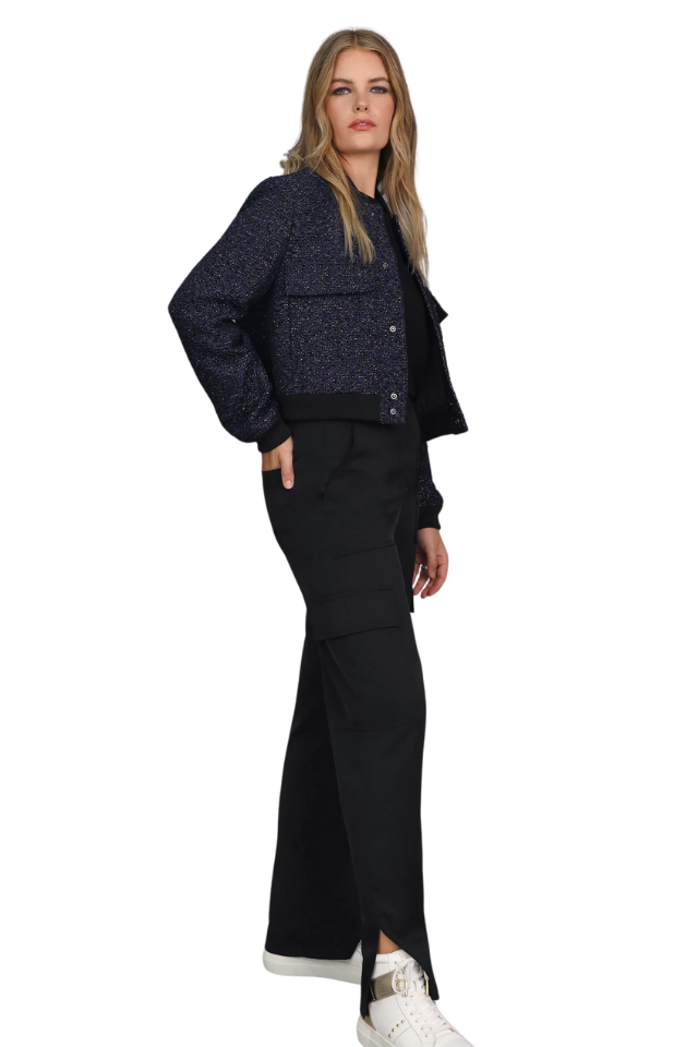 Boucle Cargo Bomber - Ink Black