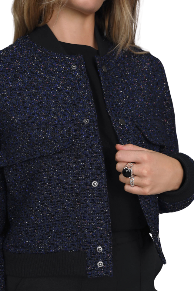 Boucle Cargo Bomber - Ink Black