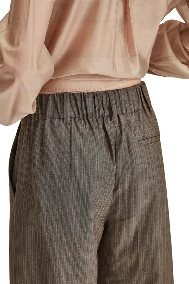 Brooke Stripe Pant - Taupe Stripe
