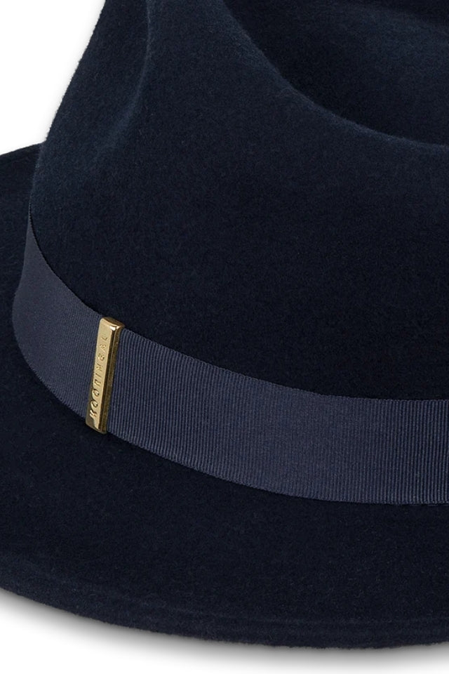 Brunswick Mid Brim Fedora - Navy