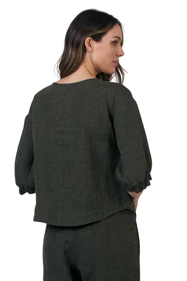 Button Top - Licorice