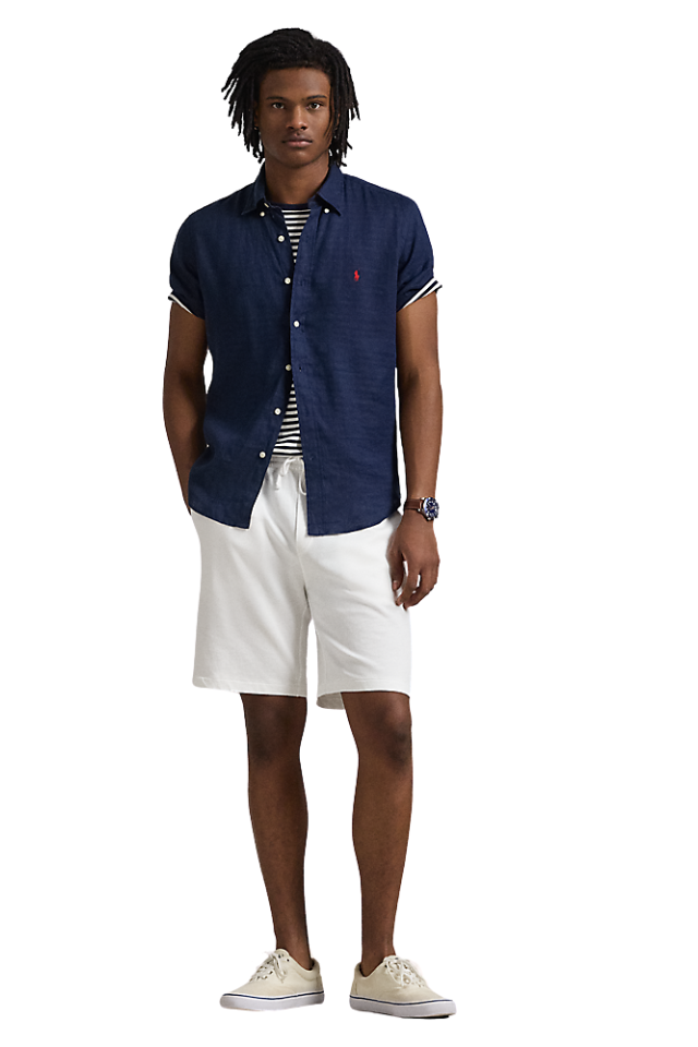 Custom Fit Linen Shirt - Newport Navy