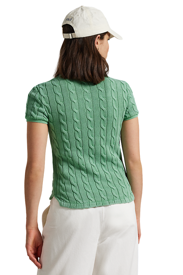 Cable Knit Polo Shirt
