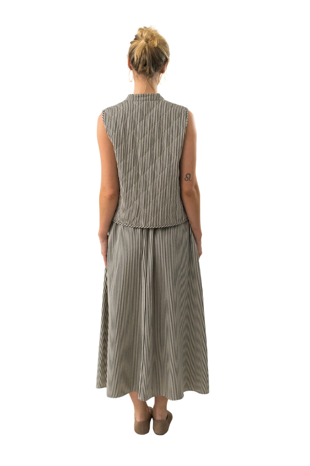CairoLL Quilted Vest - Stripe Black