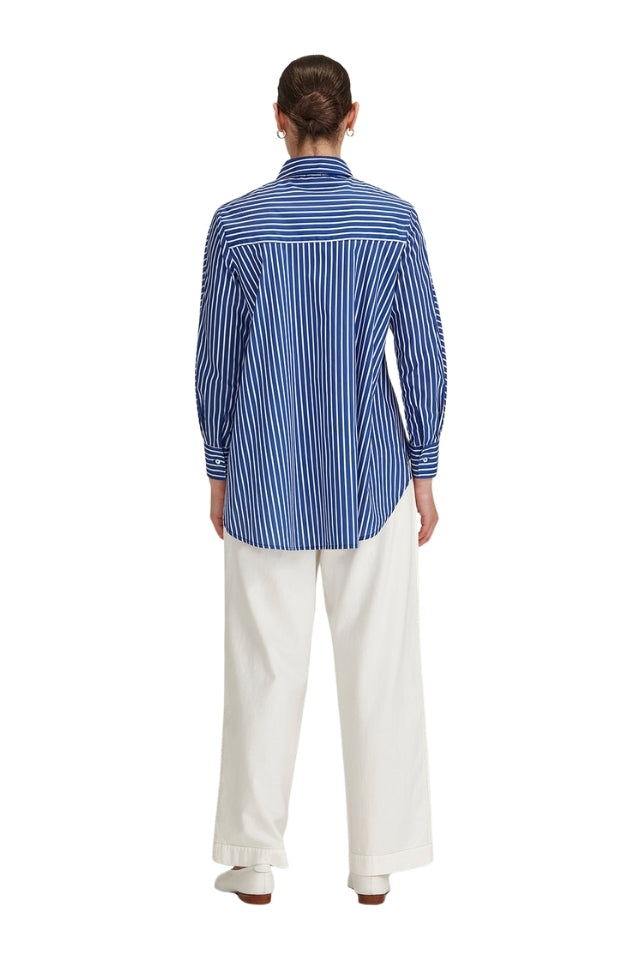 Carerra Stripe Shirt - Cobalt Stripe