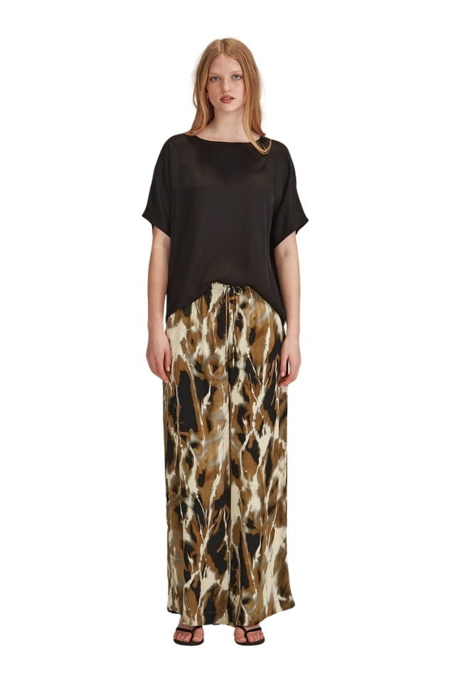 Caria Print Pant - Black/Copper