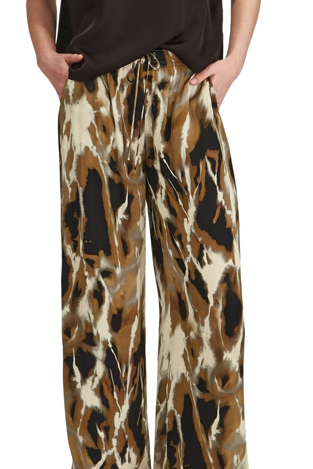 Caria Print Pant - Black/Copper