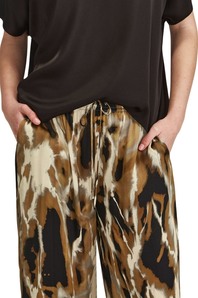 Caria Print Pant - Black/Copper