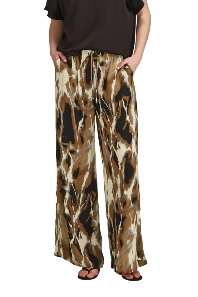 Caria Print Pant - Black/Copper