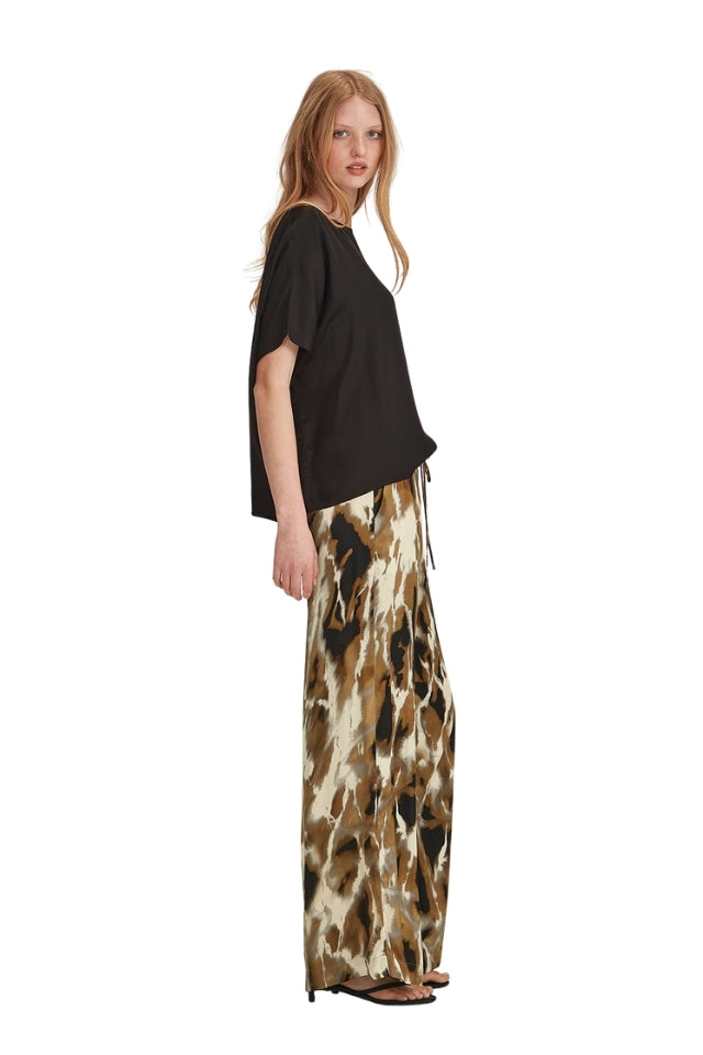Caria Print Pant - Black/Copper