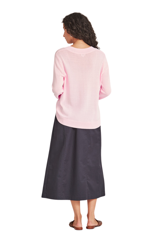 Carnival V Neck Sweater - Pink Sorbet