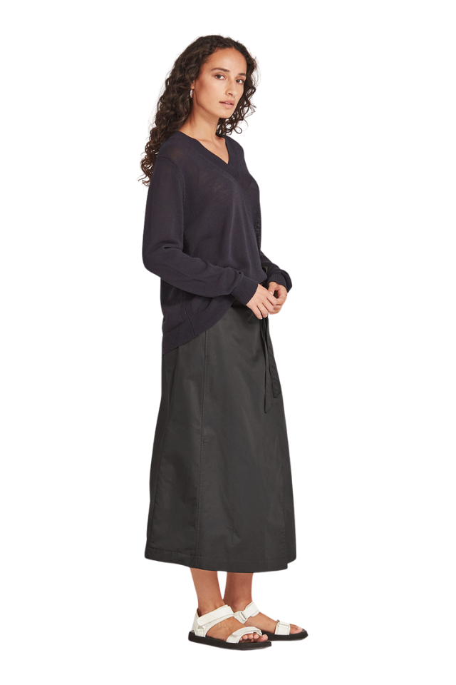 Carnival V Neck Sweater - French Navy