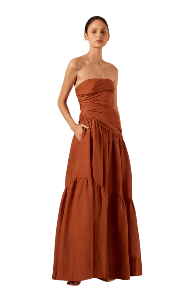 Celeste Strapless Tiered Maxi Dress