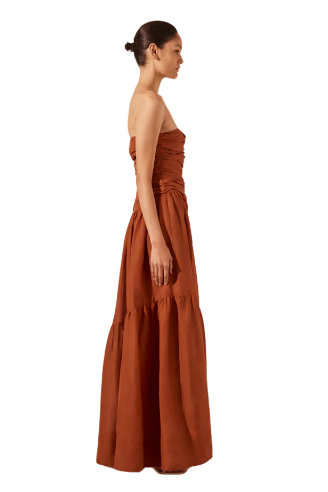 Celeste Strapless Tiered Maxi Dress