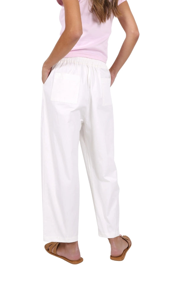 Charlie Barrel Jean - White