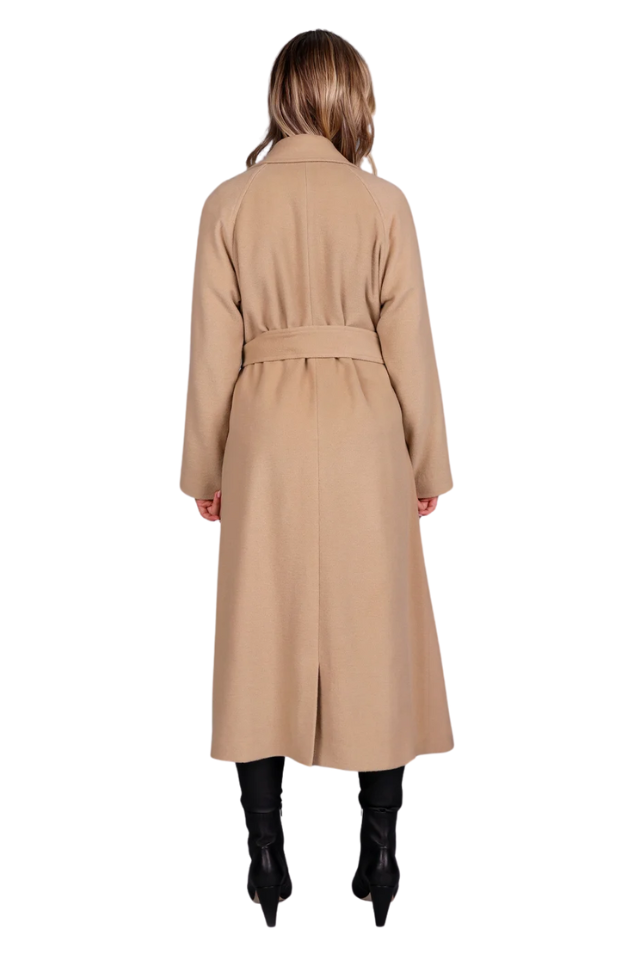 Chief Wool Belted Wrap Coat
