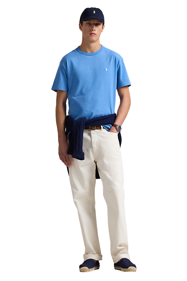 Classic Fit Jersey Crewneck T-Shirt - Blue Orbit