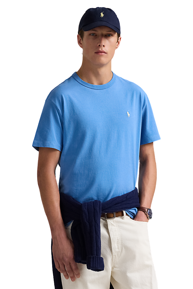 Classic Fit Jersey Crewneck T-Shirt - Blue Orbit