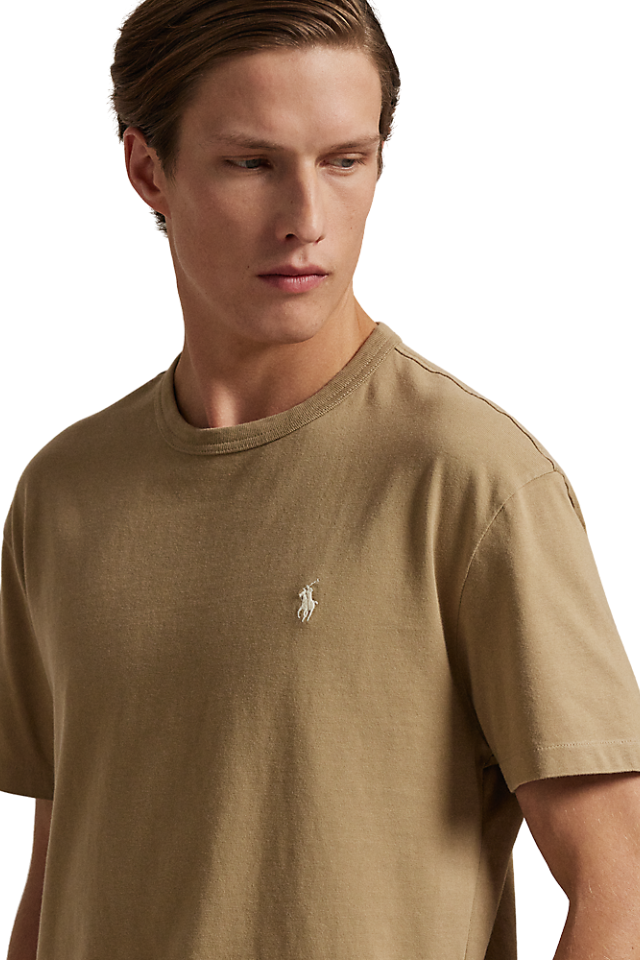 Classic Fit Jersey Crewneck T-Shirt - Desert Khaki
