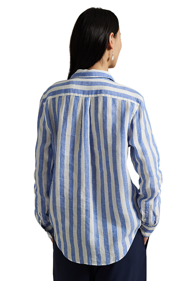 Classic Fit Striped Linen Shirt