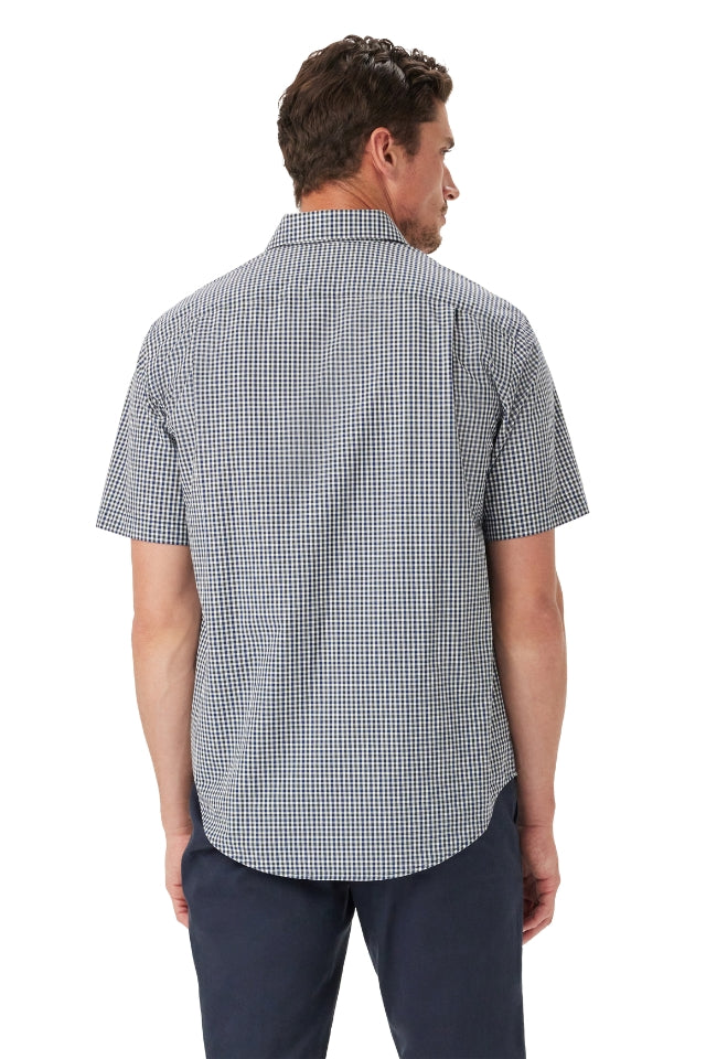 Classic Poplin Check Shirt - Navy/Charcoal