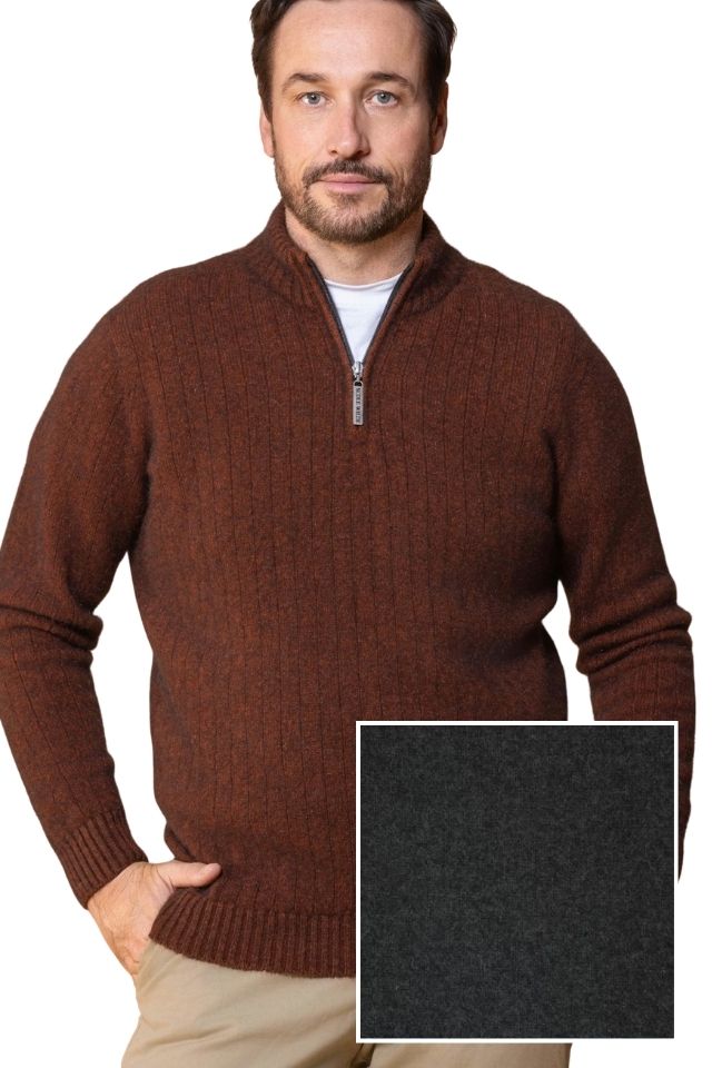 Sefton Half Zip - Charcoal