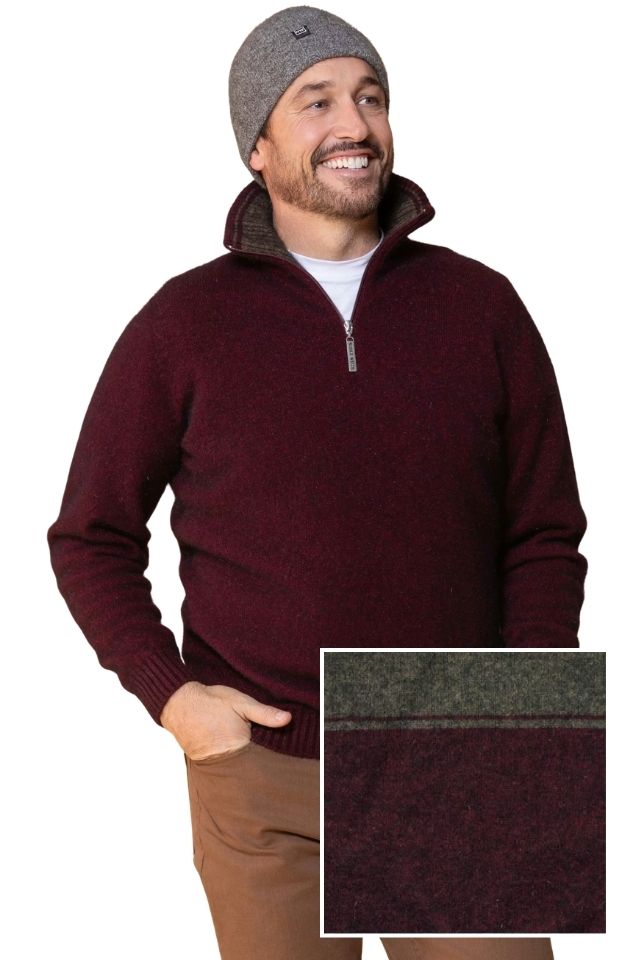 Mount Tasman II Quarter Zip - Port/Kauri