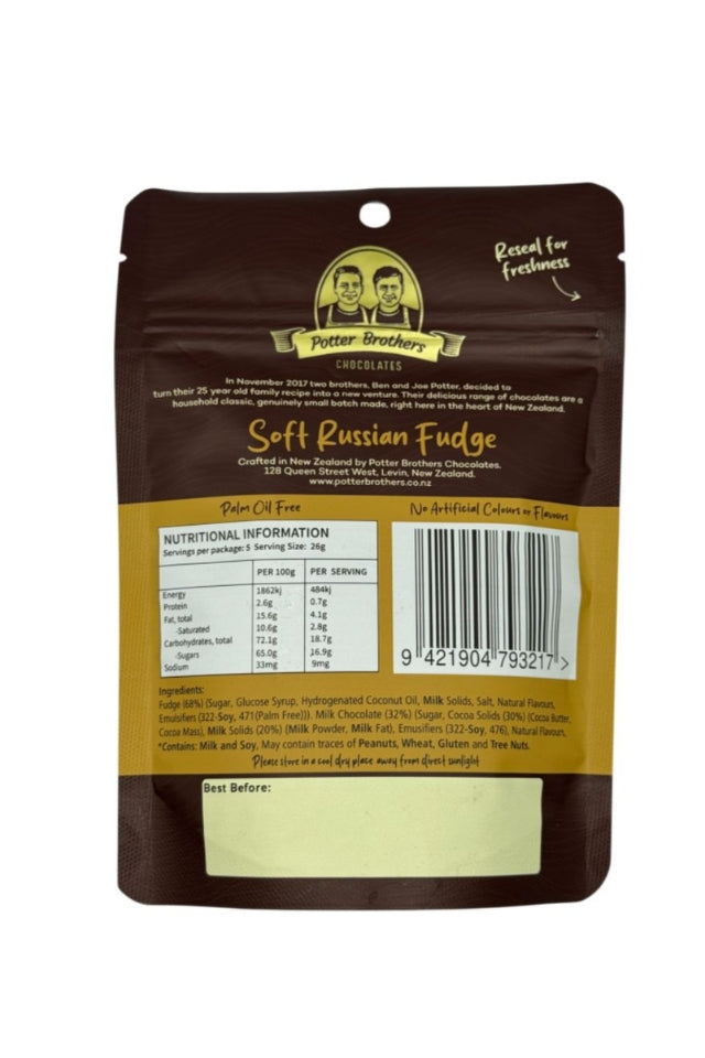 Soft Russian Fudge in Milk Chocolate