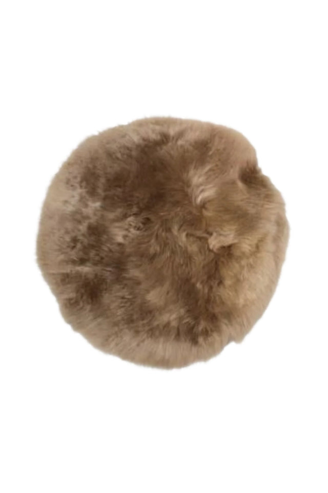 Longwool Standard Round Seat Pad - Butterscotch