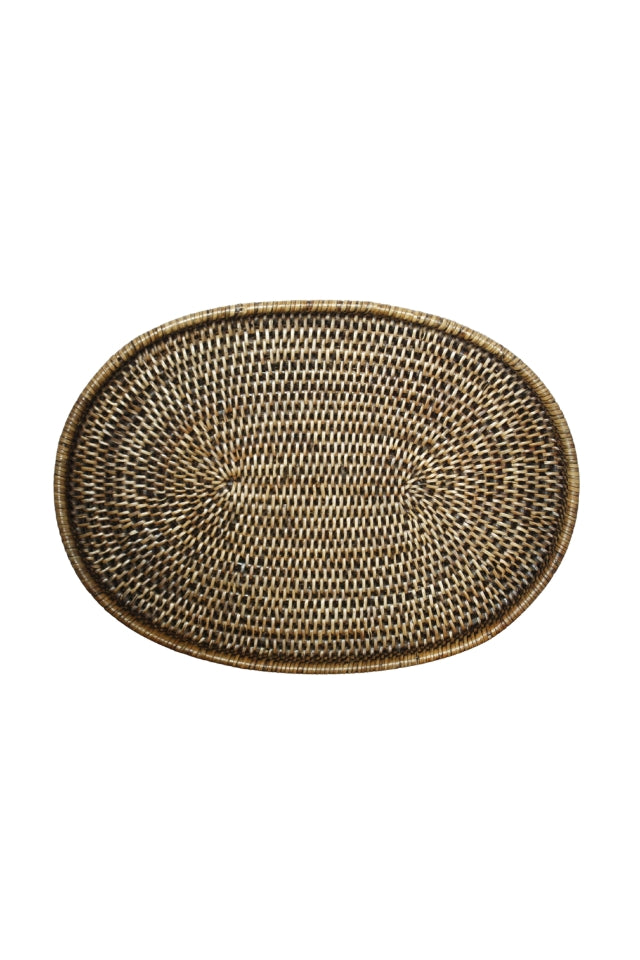 Rattan Oval Tray - Large