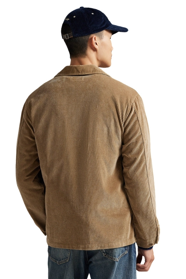 Corduroy Utility Overshirt - Beige/Khaki