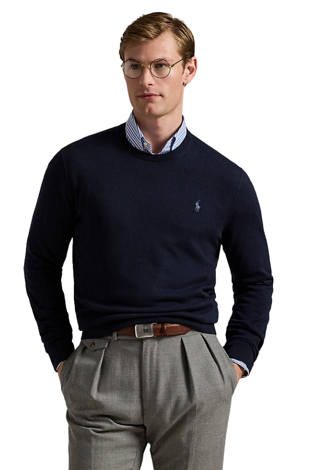 Cotton-Cashmere Crewneck Sweater