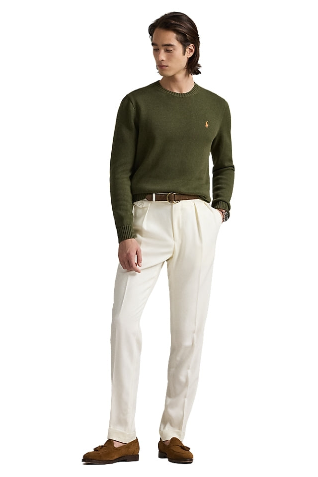 Cotton Crewneck Sweater - New Olive