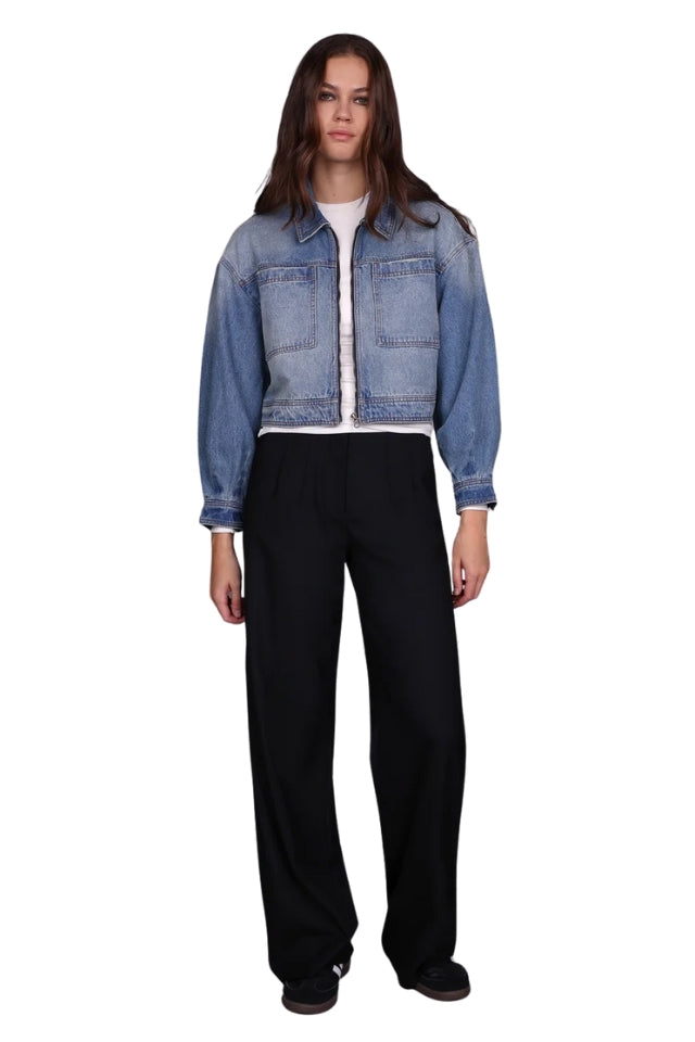 Denim Crop Jacket - Vintage Blue