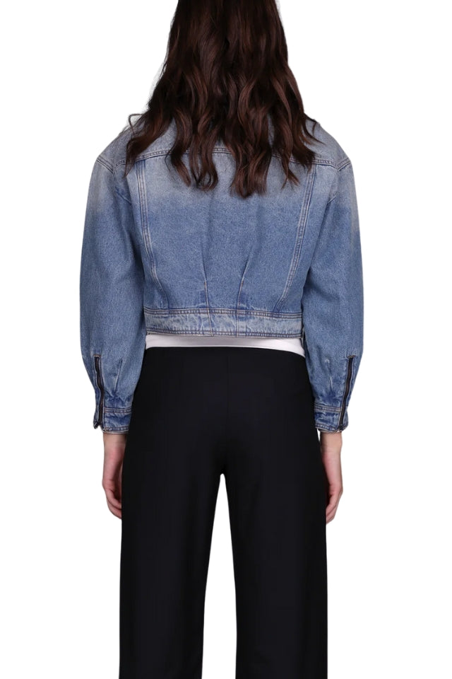 Denim Crop Jacket - Vintage Blue
