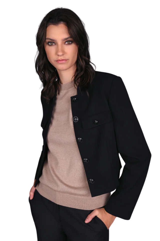Crop Military Blazer