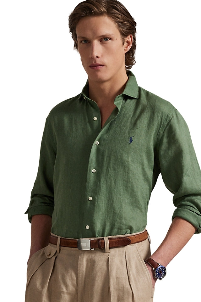 Custom Fit Linen Shirt - Natural