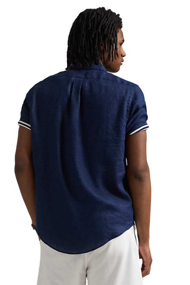 Custom Fit Linen Shirt - Newport Navy