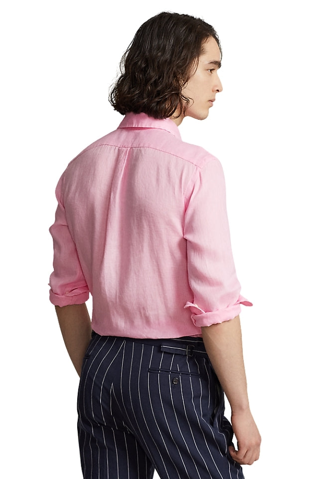 Custom Fit Linen Shirt - Pink